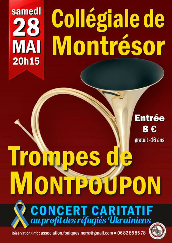 Concert des Trompes de Montpoupon à Montrésor le 28 mai 2022