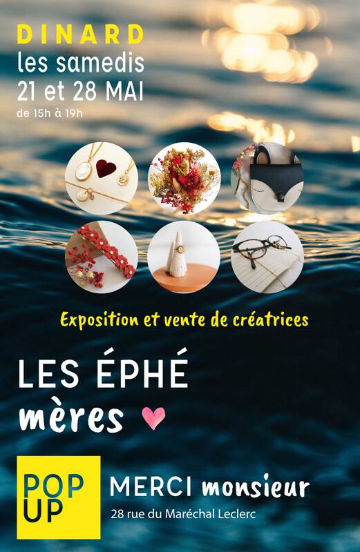 LES EPHEMERES : vente de créatrices à Dinard (chez Merci monsieur)