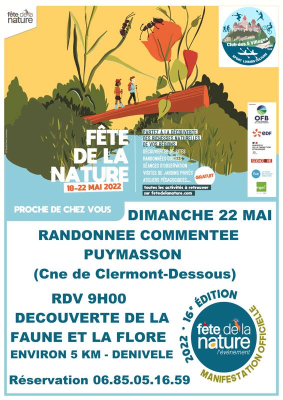 FETE DE LA NATURE : RANDO COMMENTEE A PUYMASSON