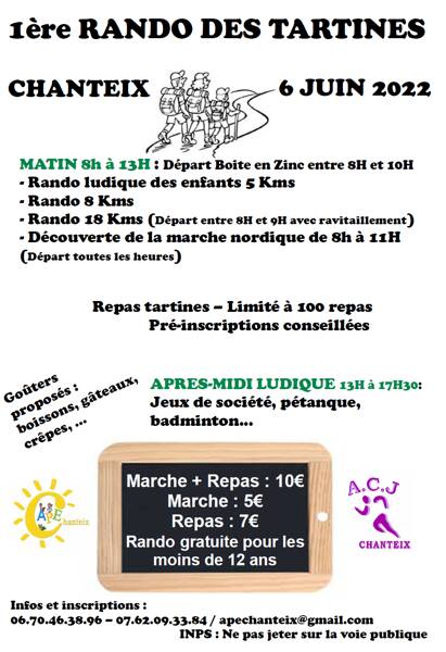 1ère Rando des Tartines