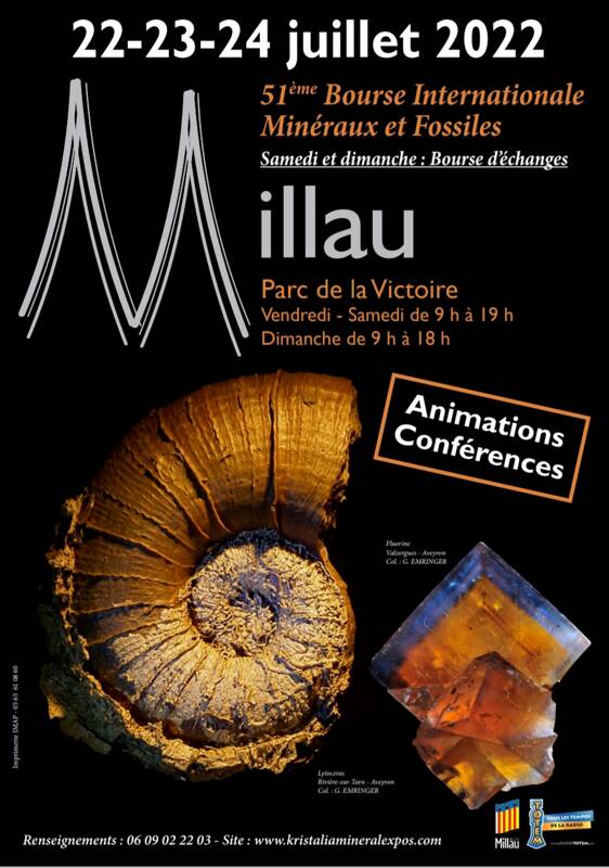 51ème bourse internationale minéraux fossiles gemmes Millau