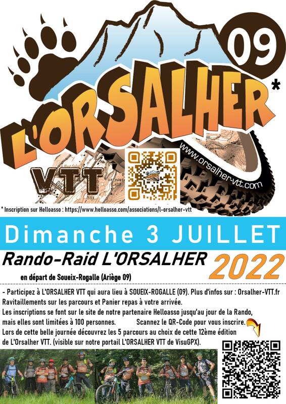 L'ORSALHER VTT Rando-Raid 3 Juillet 2022 à Soueix-Rogalle (09)