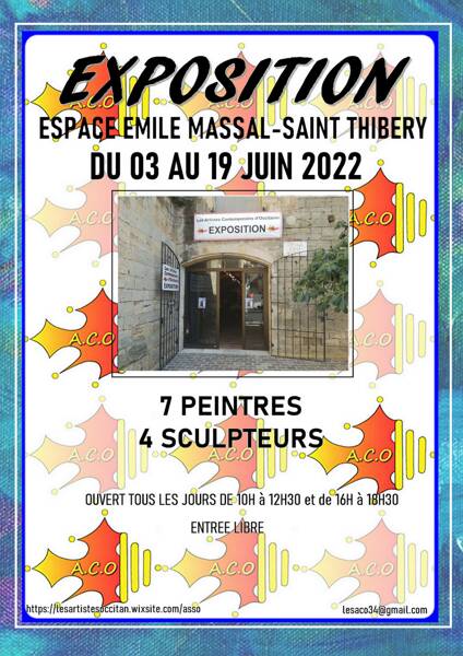 Exposition à Saint Thibéry du 3 au 19 juin 2022