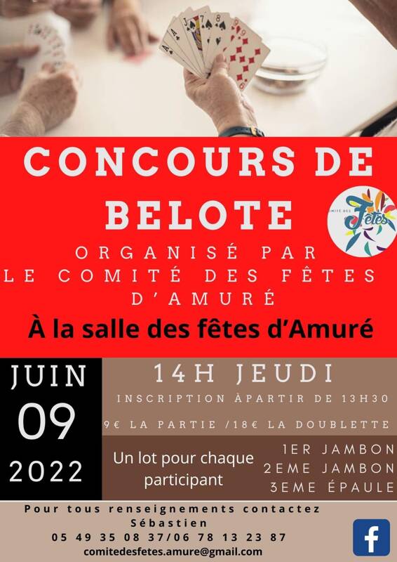 concours de belote Amuré 9 juin