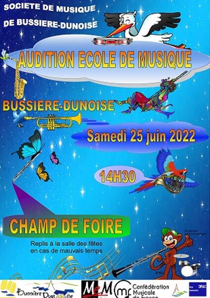 Audition école associative de musique de Bussiere-Dunoise