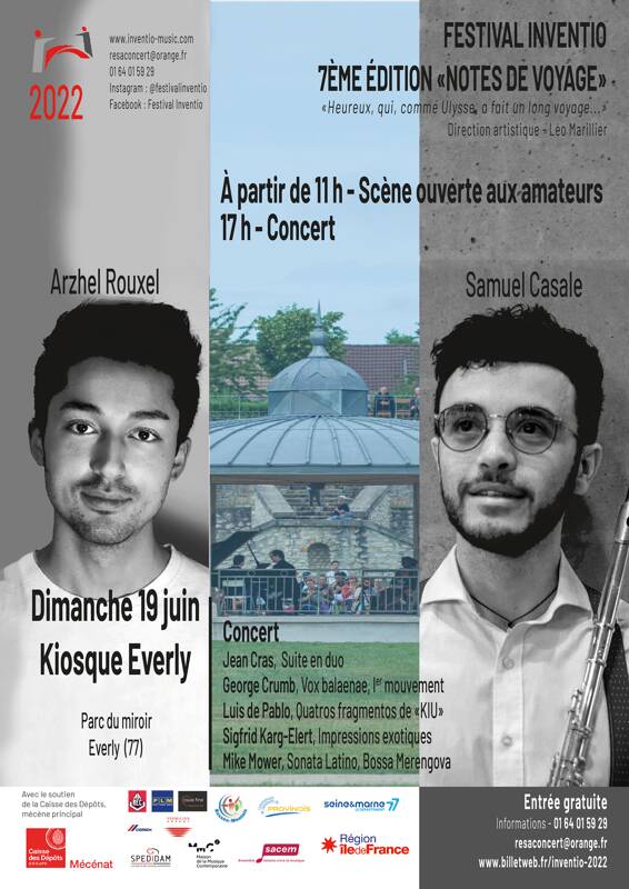 Concert Samuel Casale, flûte/Arzhel Rouxel, piano