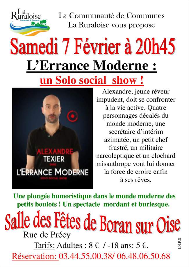 L'Errance Moderne, un spectacle d'Alexandre Texier