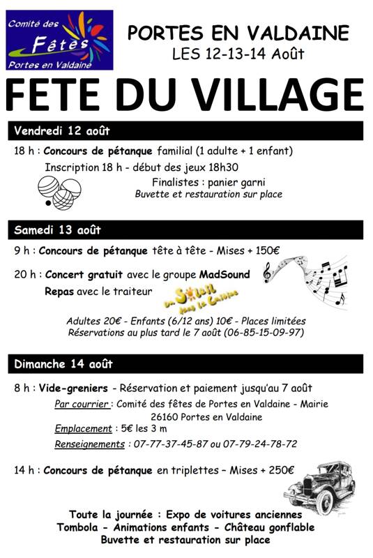 Fête votive de Portes en Valdaine