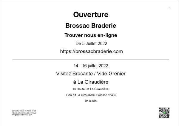 Ouverture de la braderie en ligne brossac