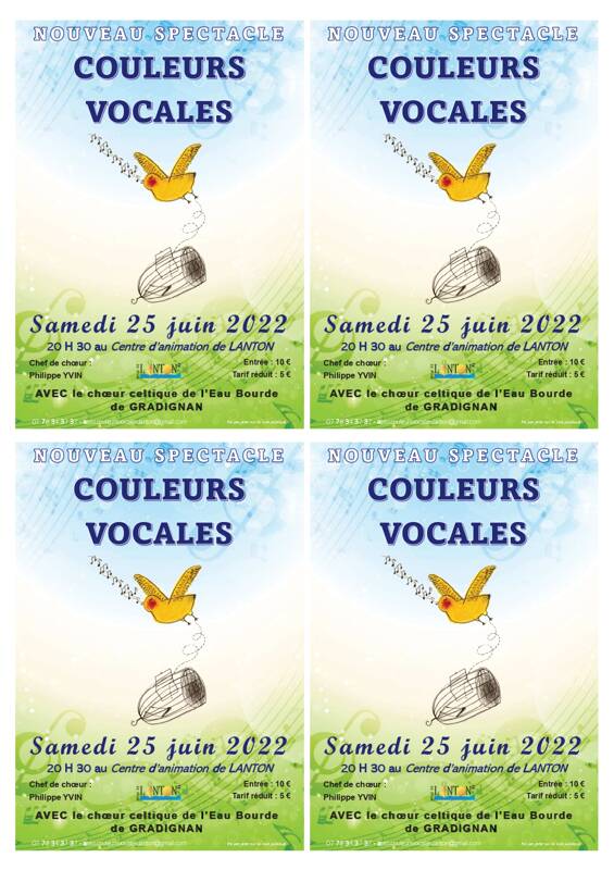 SPECTACLE VOCAL COULEURS VOCALES LANTON