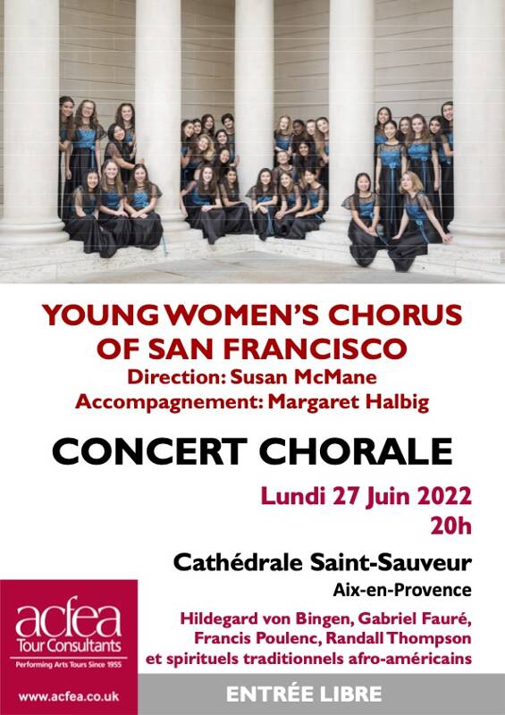 Concert de la Chorale de Jeunes Femmes de San Francisco - Entrée Libre !