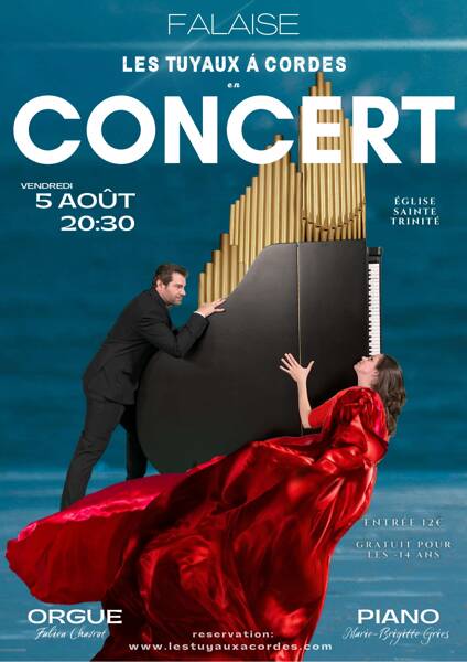 Concert Orgue et Piano le vendredi 5 août à 20h30, église de la Trinité à Falaise