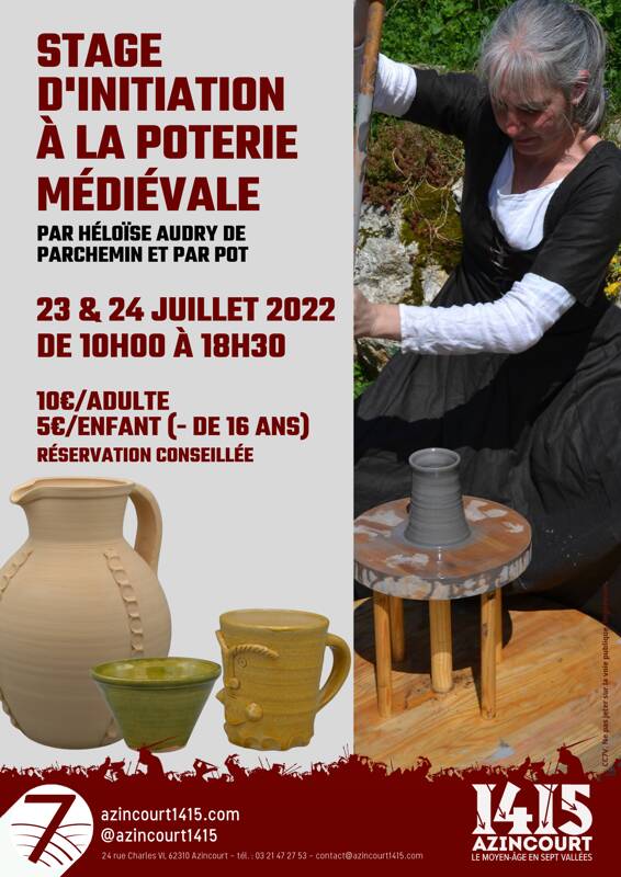Stage d'initiation à la poterie médiévale au Centre Azincourt 1415