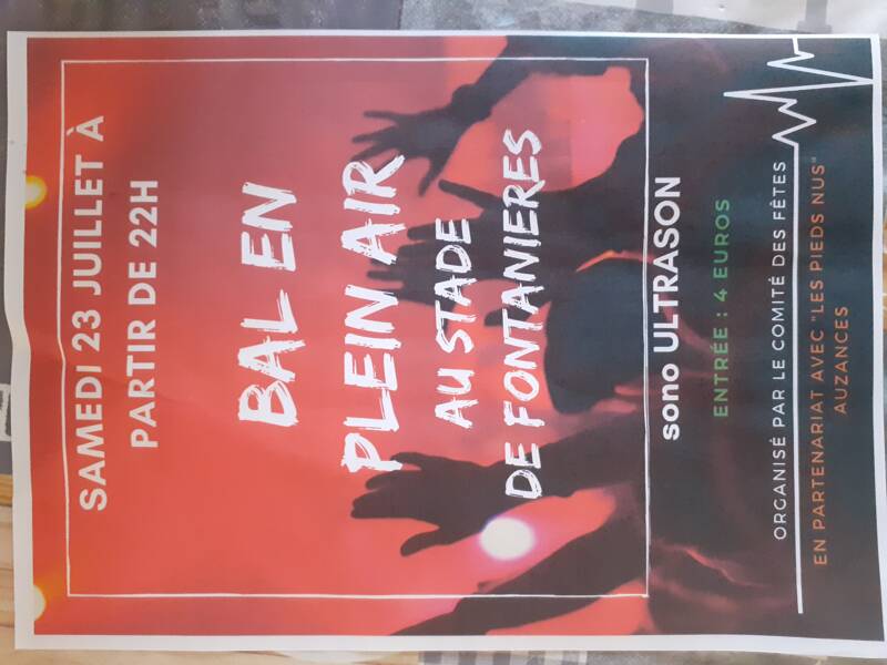 Fontanieres 23 juillet bal en plein air