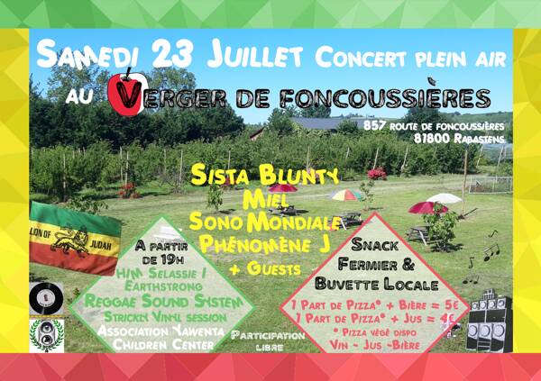 Concert plein air au Verger le 23 juillet