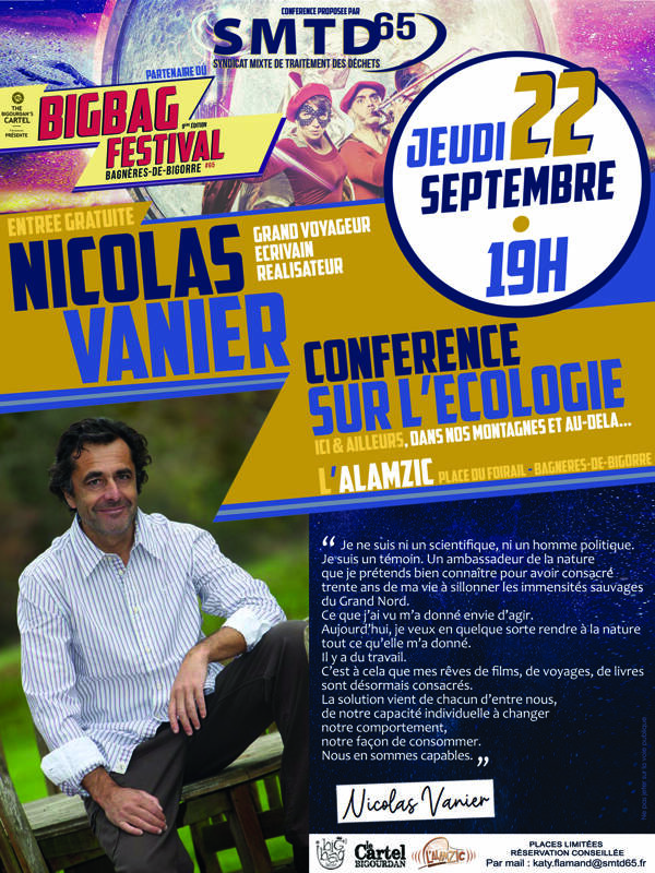 CONFERENCE SUR L'ECOLOGIE PAR NICOLAS VANIER