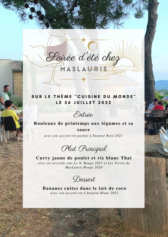 Soirée d'été chez MasLauris