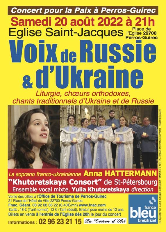 VOIX DE RUSSIE ET D'UKRAINE CONCERT POUR LA PAIX