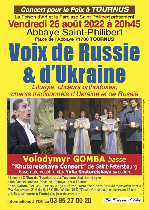 VOIX DE RUSSIE ET D'UKRAINE CONCERT POUR LA PAIX