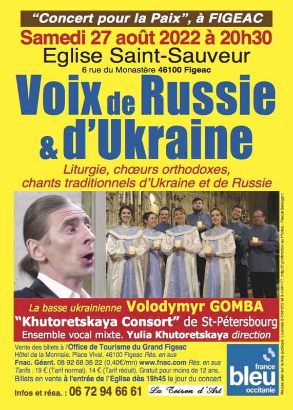 VOIX DE RUSSIE ET D'UKRAINE CONCERT POUR LA PAIX