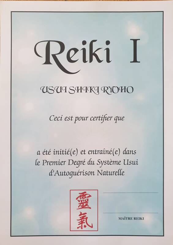 Stage Initiation Reiki Usui 1er degré