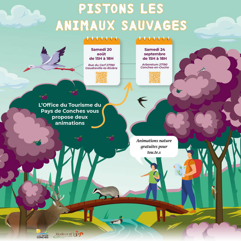 Pistons les animaux sauvages en Pays de Conches