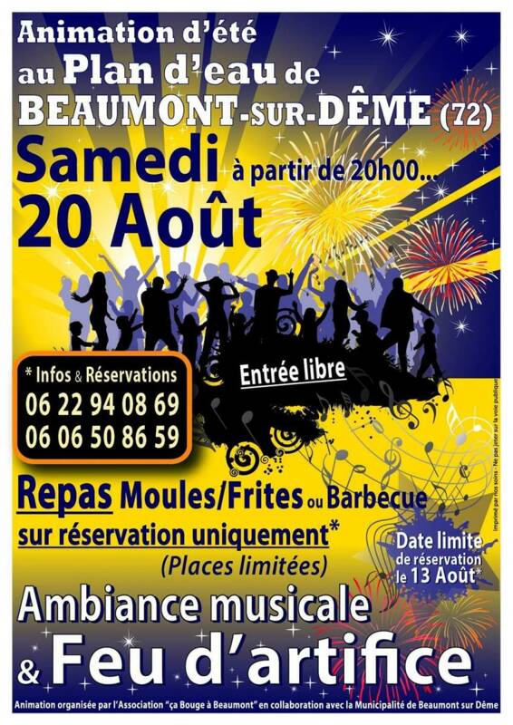 Repas moules/frites et feu d'artifice