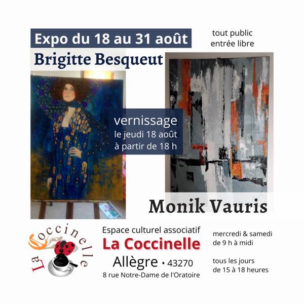 Allègre • Exposition Brigitte Besqueut & Monik Vauris