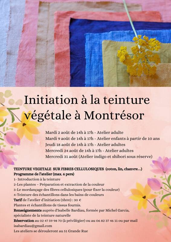 Atelier de teinture végétale à Montrésor