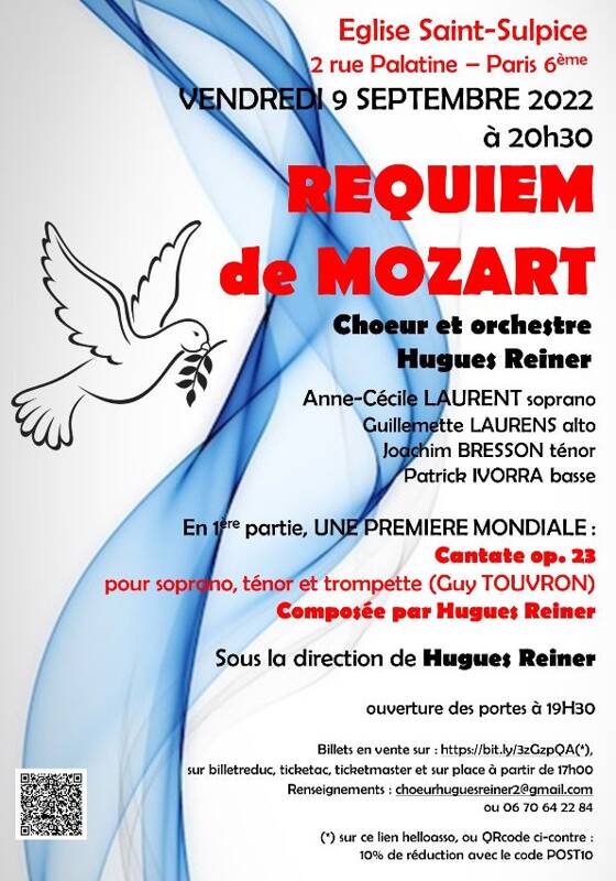 Requiem de Mozart et Cantate op.23 de Hugues Reiner