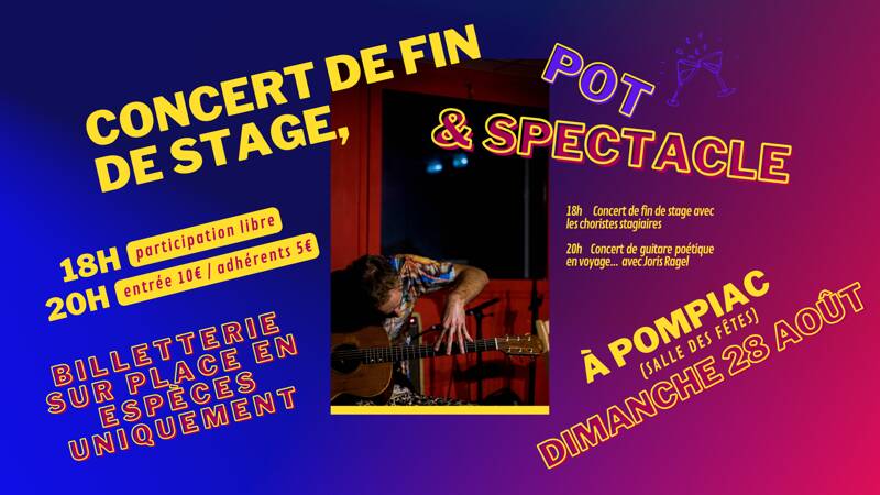 Concert, pot et guitare en voyage