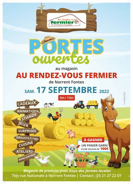 JOURNEE PORTES OUVERTES 17 SEPT.22 - AU RENDEZ-VOUS FERMIER