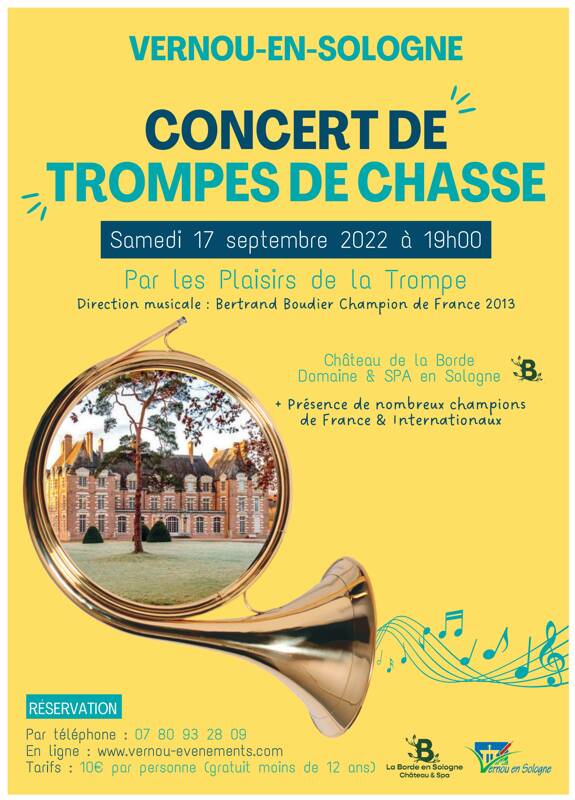 Concert Trompes de chasse - Samedi 17 Septembre - Vernou-en-Sologne