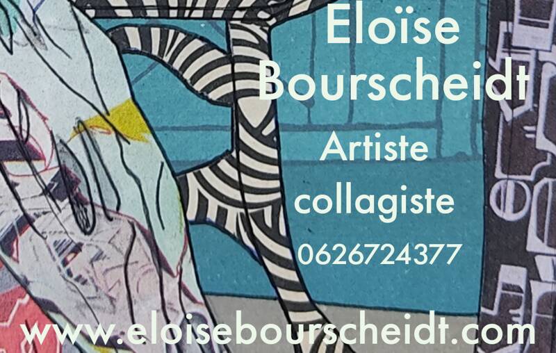 Exposition des toiles de l'artiste collagiste Eloïse Bourscheidt