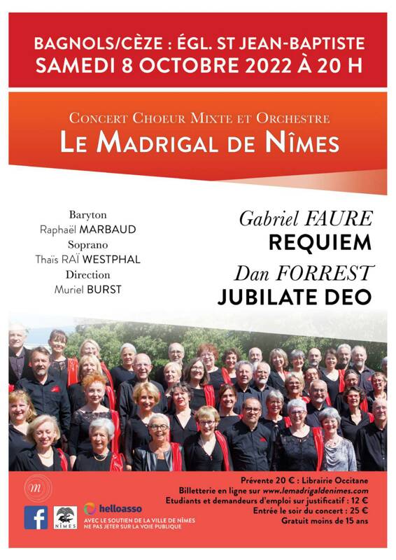 Le Madrigal de Nîmes en concert