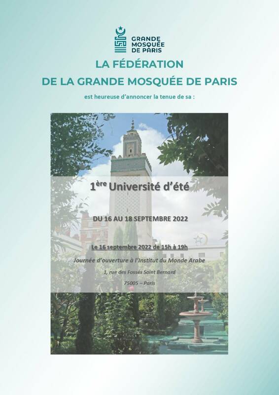 Université d'été de la grande mosquée de PAris