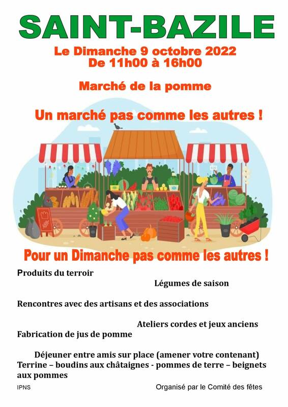 Fête de la pomme au marché de Saint-Bazile