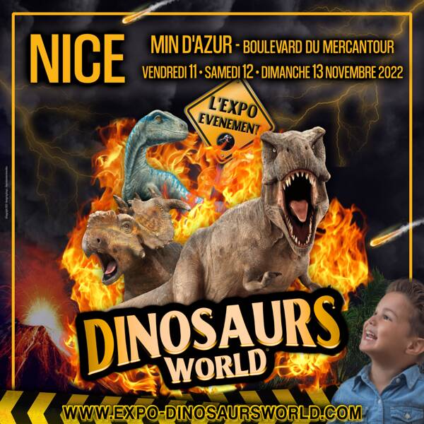 Exposition de dinosaures • Dinosaurs World à Nice en 2022