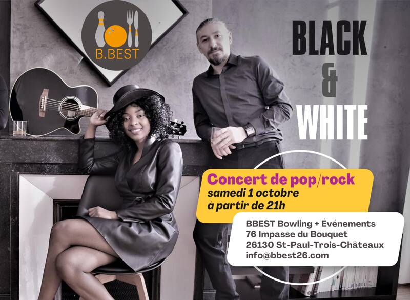 Concert de pop/rock avec Black & White au BBEST Bowling + Événements