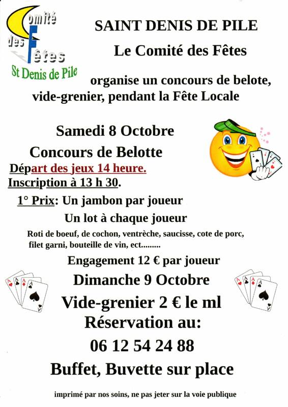 Concours de belote et vide-grenier