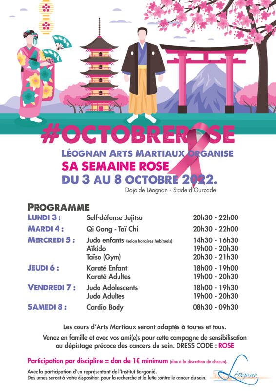 La Semaine Rose de l'Association Léognan Arts Martiaux