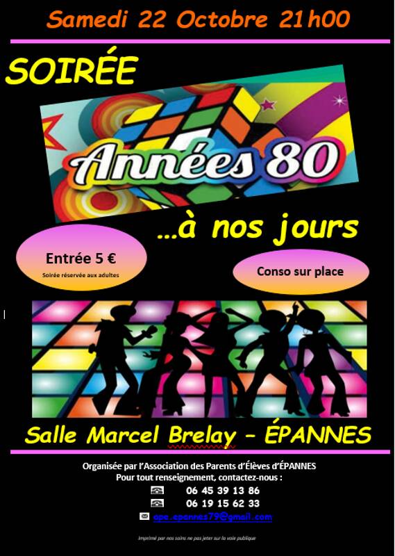 Soirée Années 80 à nos jours