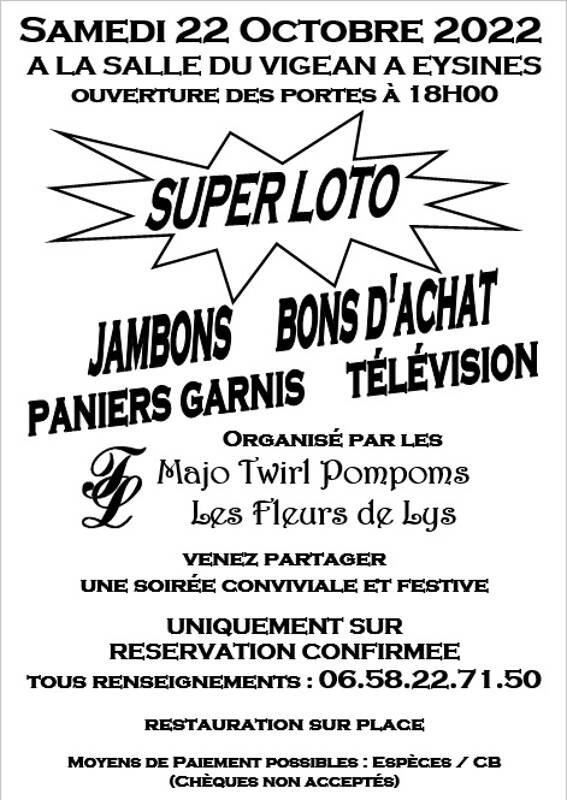 SUPER LOTO DES MAJO-TWIRL POMPOMS LES FLEURS DE LYS