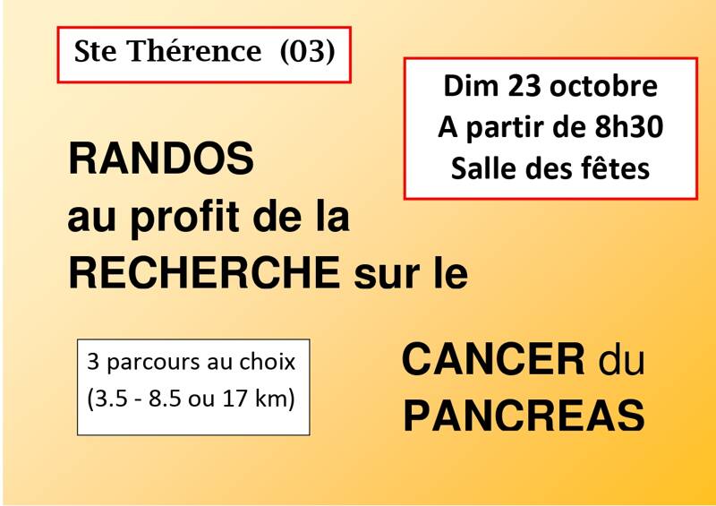 Randos au profit recherche sur le cancer du pancréas