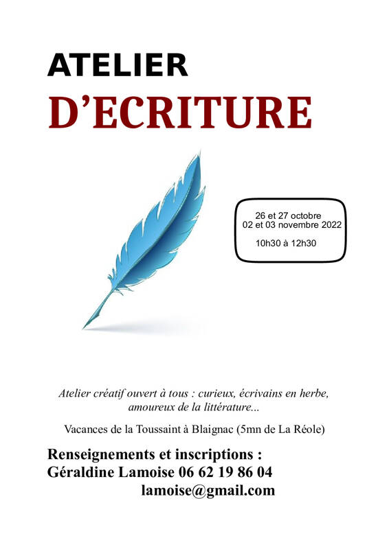 Atelier d'écriture