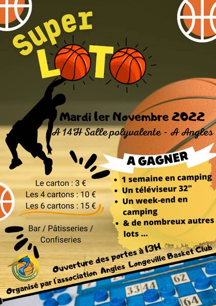 Super Loto organisé par Angles Longeville Basket Club