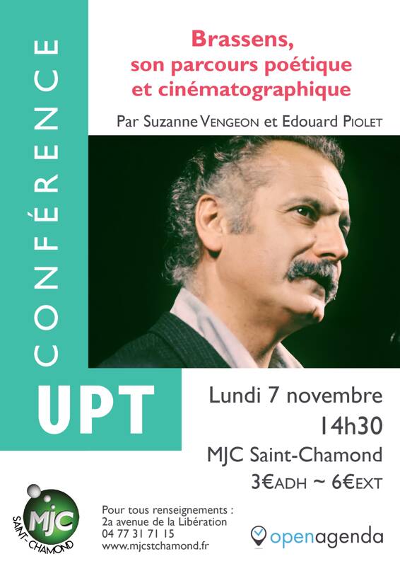 Conférence UPT : Brassens, son parcours poétique et cinématographique