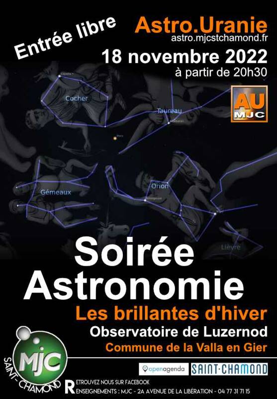 Soirée astro : les brillantes d'hiver