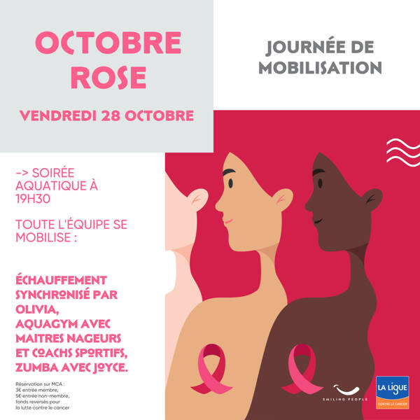 Soirée Aqufitness Octobre Rose