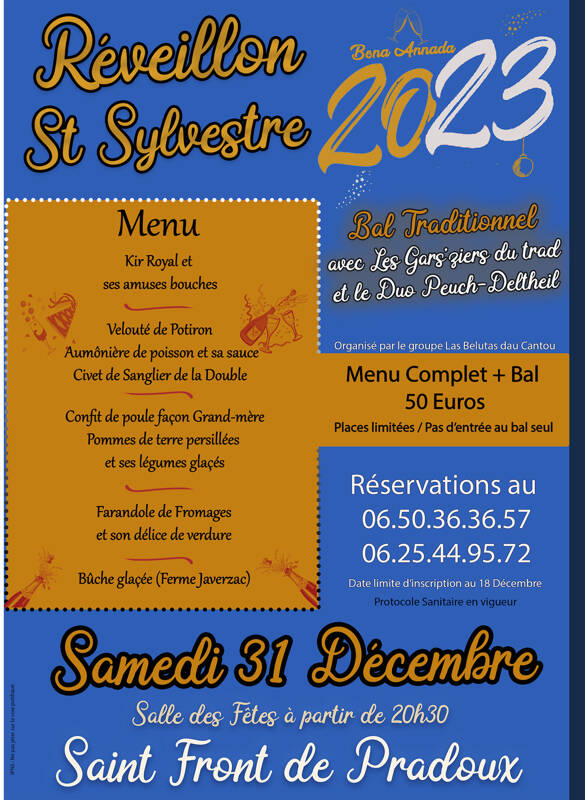 RÉVEILLON DE LA ST SYLVESTRE TRAD'